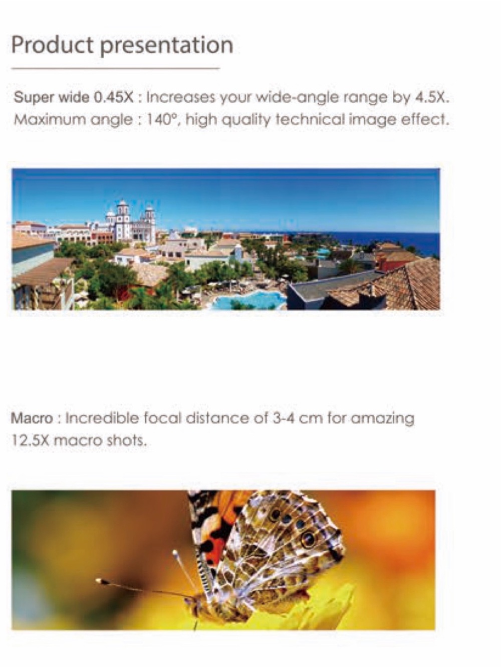Phone Camera Lenses - Macro & Wide Angle with Phone Clip - Picture 8 of 10